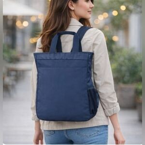 North End NE109 Convertible Insulated Backpack Tote With Handles NEW Navy